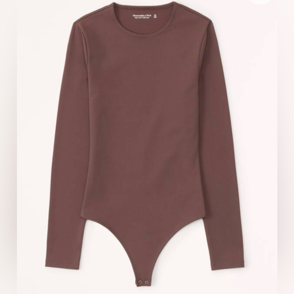 NWT Abercrombie and Fitch Soft and Cozy Bodysuit Brown XS